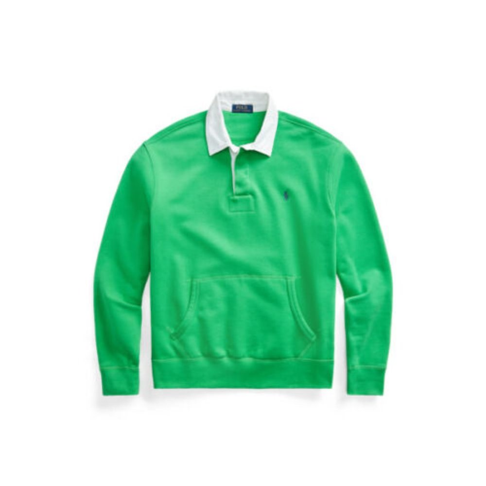 Polo Ralph Lauren Fleece Pullover Rugby Sweater Men's XXL Green